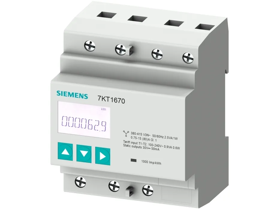 Siemens 7KT1667, Strøm, kWh (kilowattime), IP40, 80 A, 361 g, 361 g
