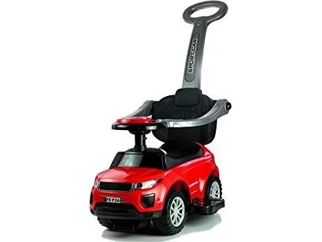 Lean Cars barnebil med håndtak 614W, rød