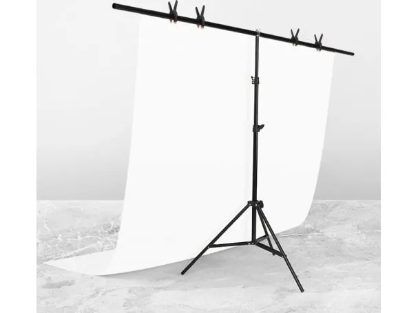Puluz atelier-set T til teleskærm 200cm + stativ 200cm + 4 klips