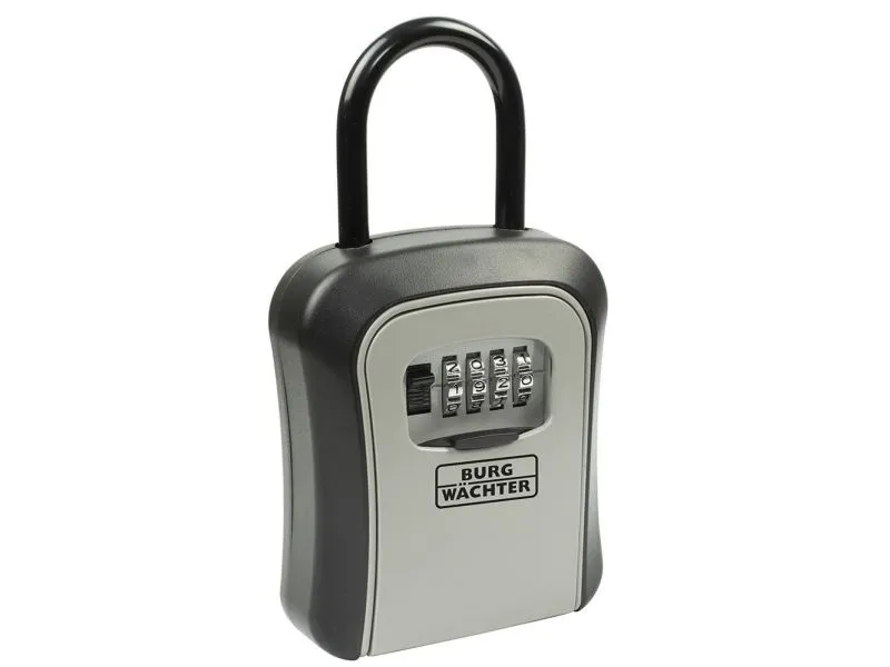 BURG-WÄCHTER Key Safe 50 SB, Zink, Svart, Grå, Kombinasjonslås, 95 x 45 x 178 mm