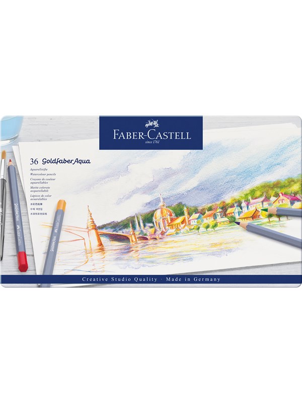 Faber-Castell Watercol. penc. Goldfaber Aqua tin of 36