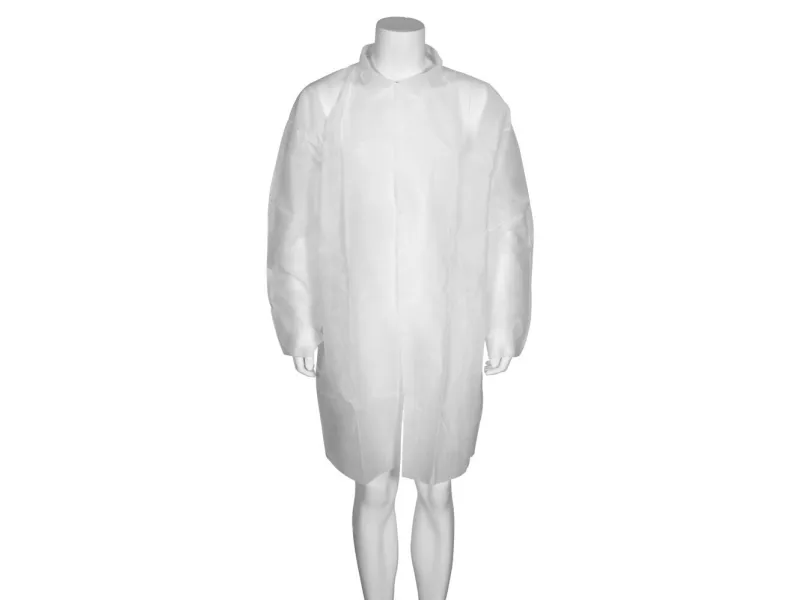 Besøgsjakke, ABENA Classic, L/XL, 105x74cm, 25 gsm, hvid, PP, usteril - (10 stk.)