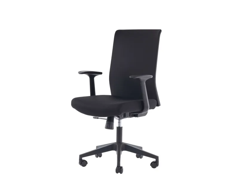 Kontorstol TX Soft 4, svart - uten armlener