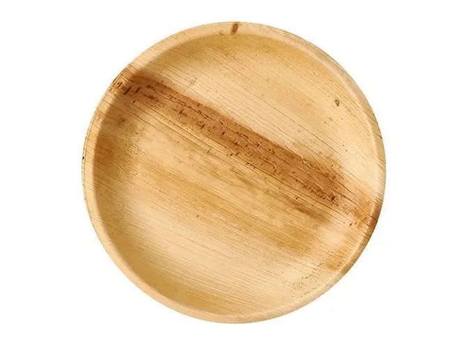 Papstar 87960, Plate, Rund, Palmeblad, Brun, Mønster, 25 stykker