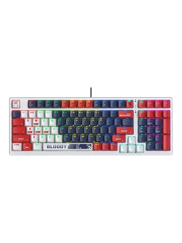 A4Tech Bloody S98 Sports - Tastatur - Hvit