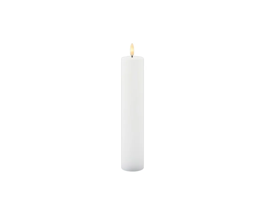 Sirius Sille blokkllys, hvit, Ø 5 cm, H 25 cm