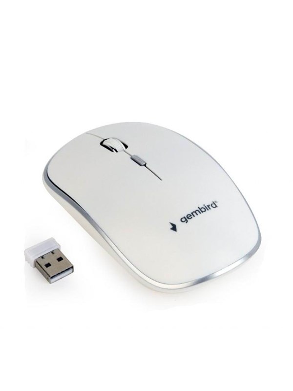 Gembird Wireless optical mouse 4B-01 - Mus - Optisk - 4 - Hvit