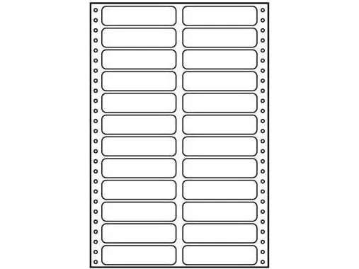 Logo-etiketter A4, dobbelradige, hvite, 24 etiketter, 25 ark (32108)