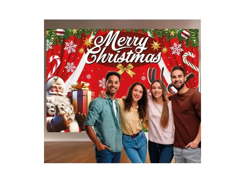 Merry Christmas fotobaggrund, 220 x 150 cm