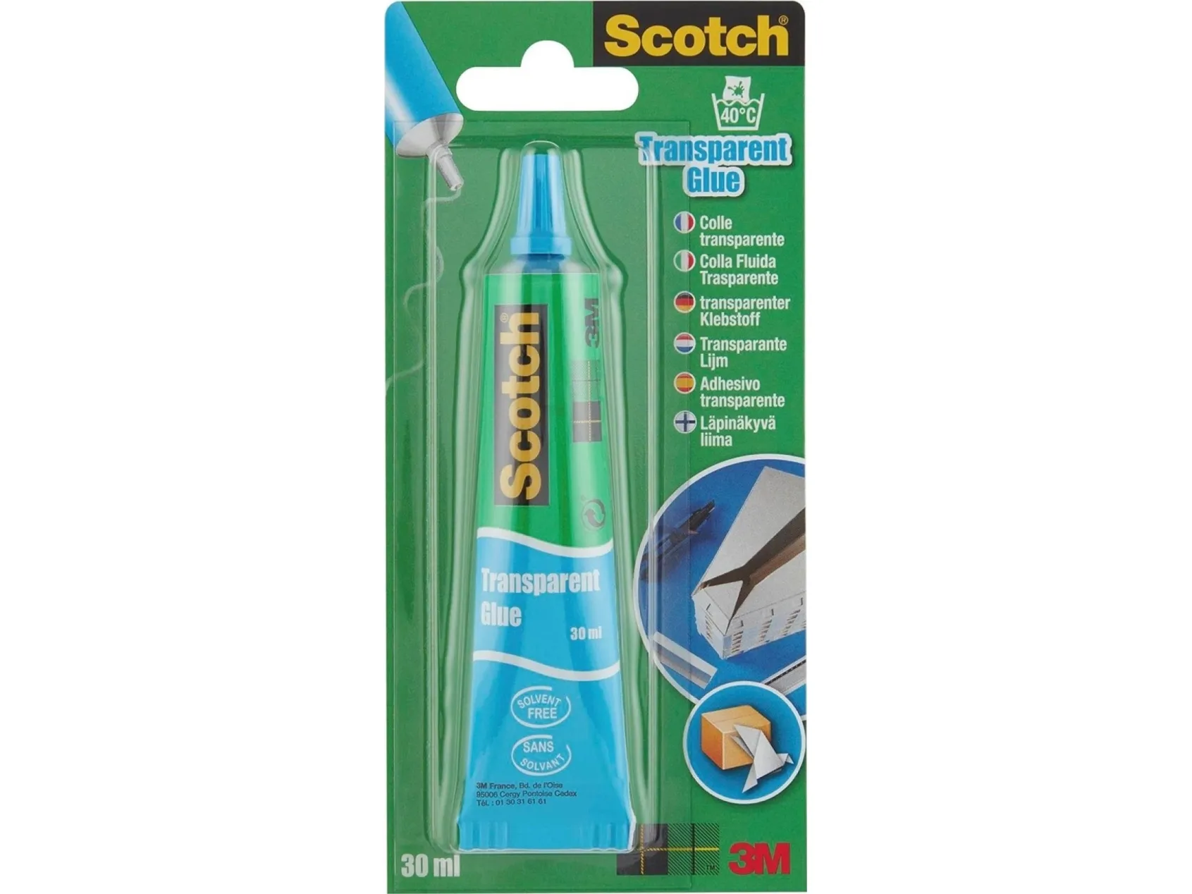 Scotch universal lim for papir SCOTCH (3025C12), 30 ml, med oppheng