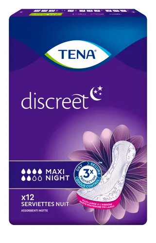 Tena Lady Compress Incontinence Maxi Night 12 enheter