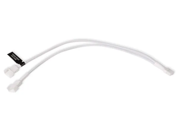 Alphacool Y-splitter 4-pinners til 2x 4-pinners PWM 30cm - hvit