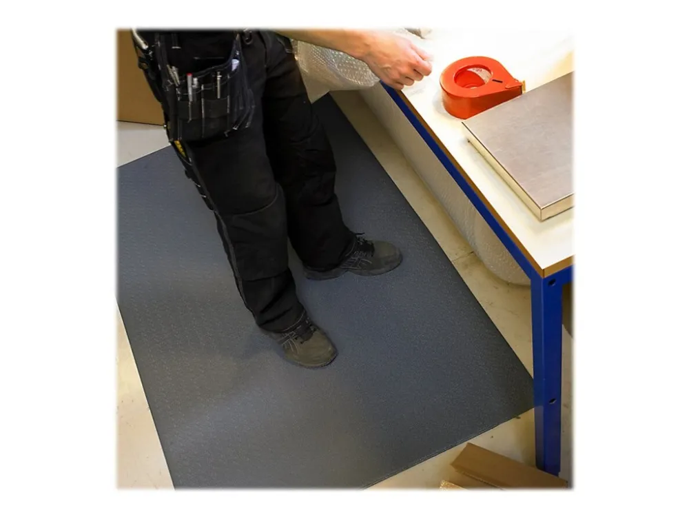 Matting Yoga Super Plus - Gulvmatte - rektangulær - 91 x 61 cm - grå