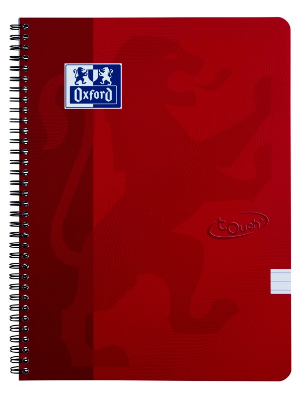 Oxford Touch Notebook A4 ruled 7 mm soft touch cover twin-wire 180 pages