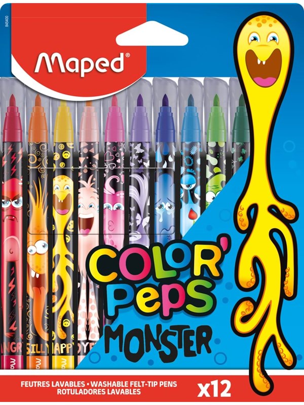 Maped Color'Peps Monster Felt-pens x 12