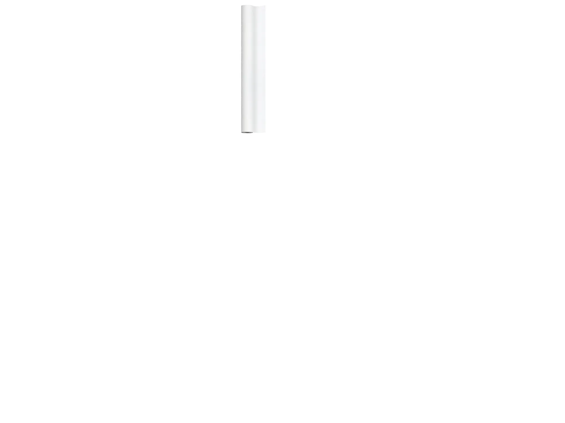 Rullet duk Duni Essential hvit 1,18 cm x 25 m - (25 meter per rull x 2 ruller)