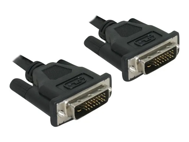 Delock - DVI-kabel - dobbeltlenke - DVI-D (hann) til DVI-D (hann) - 50 cm