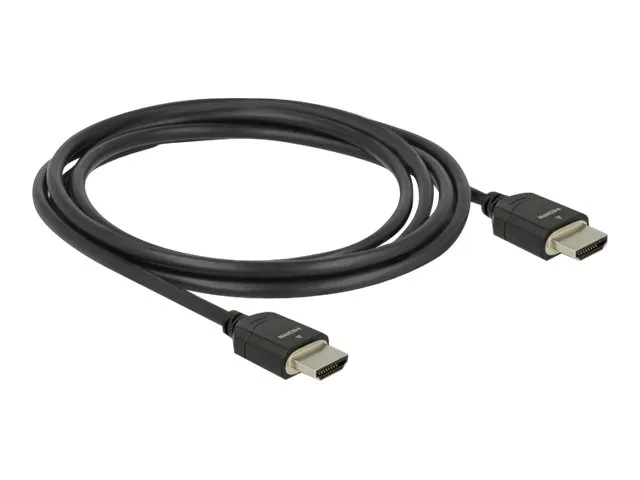 Delock - Ultra High Speed - HDMI-kabel - HDMI hann til HDMI hann - 2 m - trippel beskyttelse - svart - støtte for Dolby DTS-HD Master Audio, støtte for Dolby TrueHD, støtter 21:9 kinosideforhold, støtte for 8K UHD (7680 x 4320)
