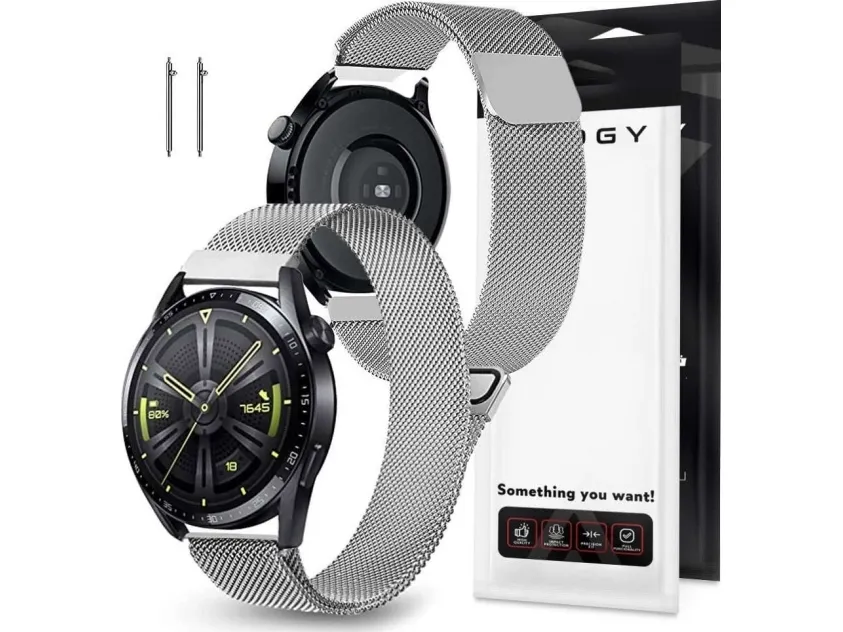 Alogy Universal Bracelet Alogy Milanese Magnetic Strap Smartwatch Strap 22mm Silver