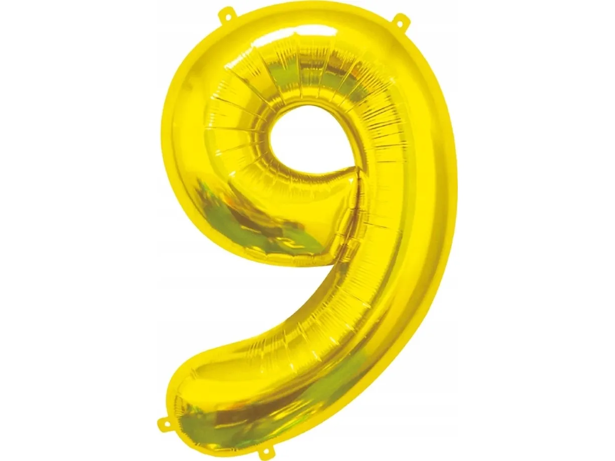GoDan Balon foliowy B&C Cyfra 9 złota 85 cm BC-HZL9