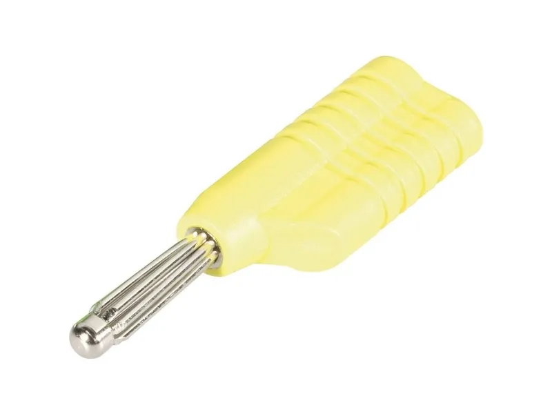 Schnepp S 4041 S bananstikk, rett, stift-Ø 4 mm, gul, 1 stk