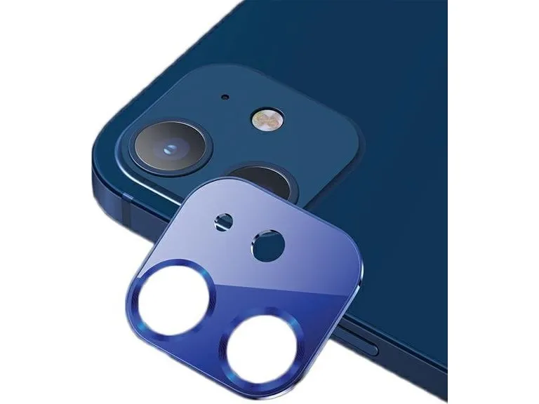 Usams USAMS Camera Lens Glass iPhone 12 metal niebieski/blue BH703JTT05 (US-BH703)