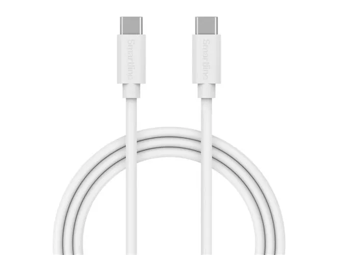 Ladekabel USB-C til USB-C hvit 100 cm