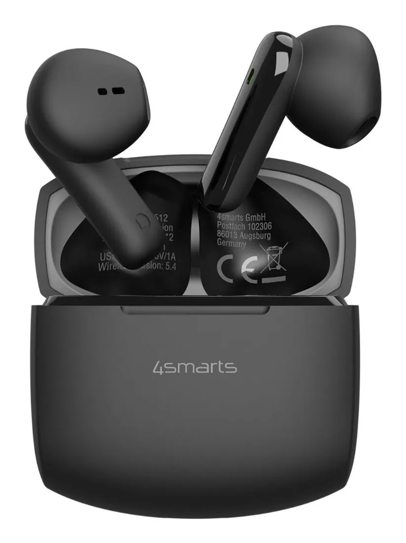 4smarts SkyBuds Air, True Wireless Stereo (TWS), Samtale/Musikk/Sport/Hverdag, 40 g, Hodesett, Svart