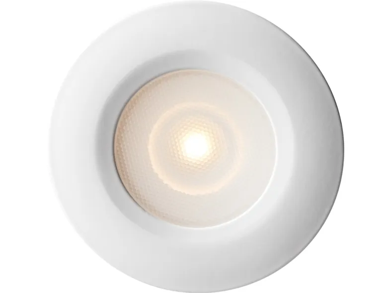 Downlight Thin G2 Hvid 3000K, 225lm, 90° spredning, 2,1W, 700mA. Integreret klemrække. Laveste indbygningshøjde 10 mm.