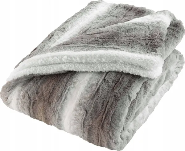 Douceur d`Interieur mykt pledd med imitert pels, SVEN, 125 x 150 cm