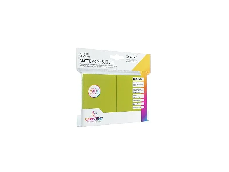 GameGenic Matte Prime Sleeves Lime