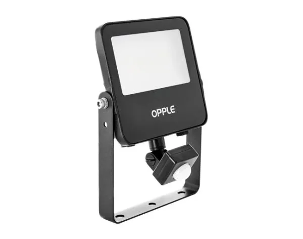 OPPLE Lighting Re144-20W-840-BL-MD, Sort, IP65, Aluminium, Polykarbonat (PC), Herdet glass, I, IK07, 1 m