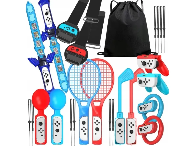 JYS 15-i-1 tilbehørsett, feste-/monteringsbraketter Sport Nintendo Switch / Switch OLED / NS253
