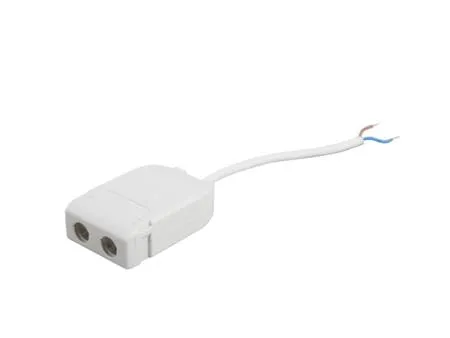 Tilslutningsboks Q-Box Micro 3-pol, trykklemme med mulighed for sløjfning på primærsiden, 3x0,5-2,5. 10 cm kabel på sekundærsiden.