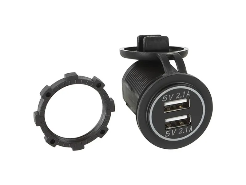 USB ladeadapter 12/24v m/grønt lys