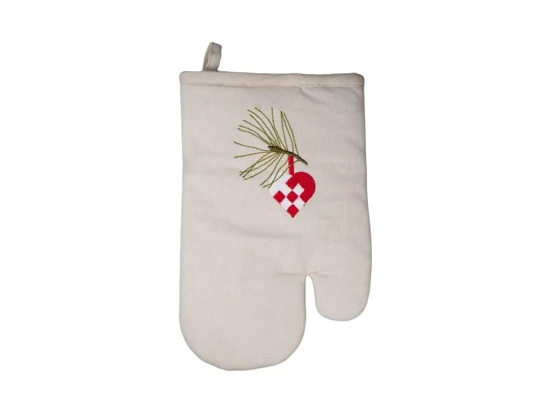 Det Gamle Apotek grillhanske, H 28 cm, B 18 cm, D 2 cm, beige, dansk jul