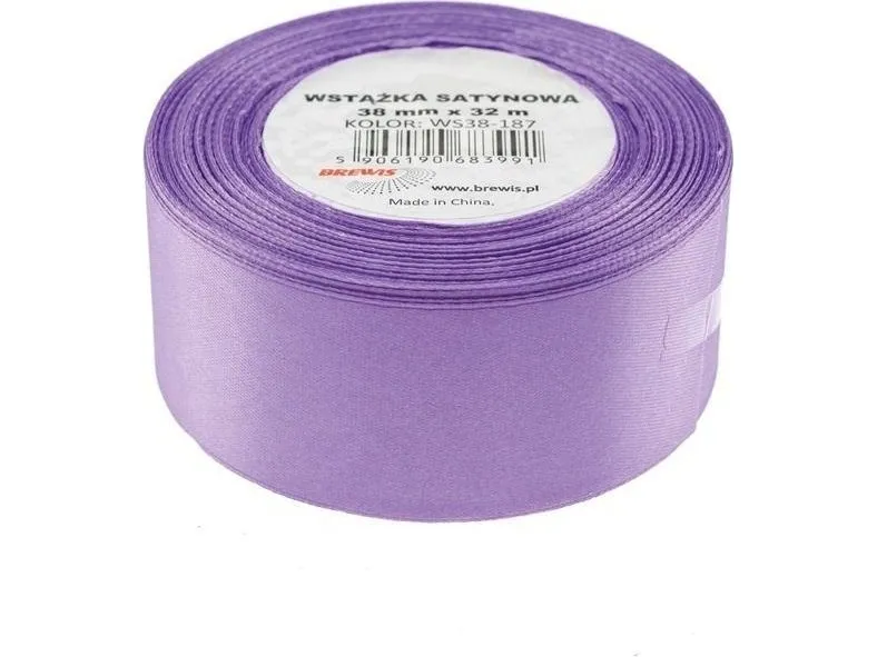 lys lilla satengbånd 38 mm x 32 m