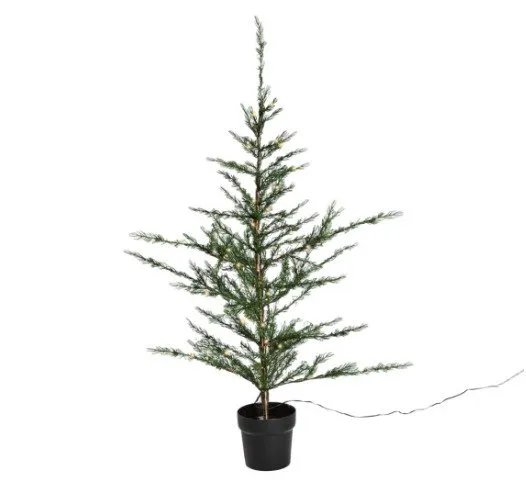 Kunstigt Cedertræ i potte, højde 120 cm,140 LED lys. 230 volt. (780-193)