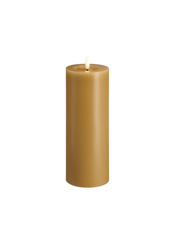 Moods & More LED pillar candle - Melted Honey mustard - 74x200 mm