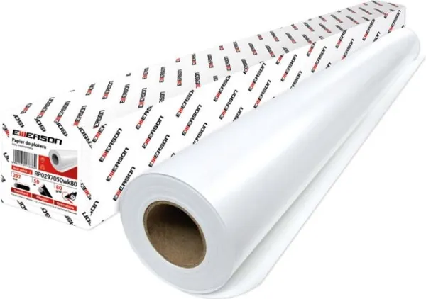 Emerson papir til plotter 420 mm x 175 m, 80 g, 2 ruller (rx0420175wk80)