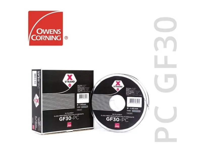 Sunlu Owens Corning FIXD-1000-001 Xstrand GF30 filament PC, UV-bestandig, 1,75 mm, 500 g, sort
