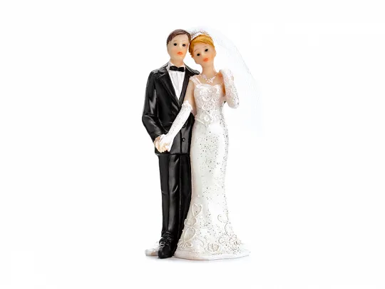PartyDeco Newly-weds, Kake, Sort, Hvit, Voksen, Unisex, Bryllup, 1 stykker