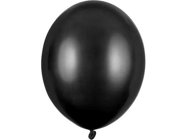 Ballonger sterk metallisk svart 30 cm 50 stk