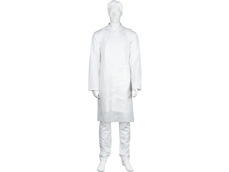 Engangsforklæde, ABENA, 110x80cm, 30 micron, hvid, LDPE, stor dispenser, usteril - (5 stk.)