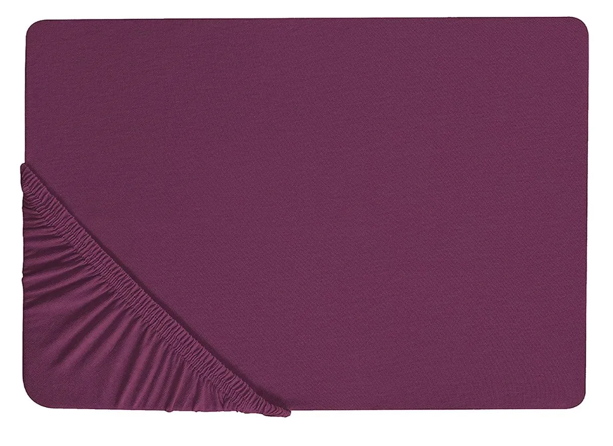 Beliani cotton sheet 180 x 200 cm burgundy JANBU Lumarko!