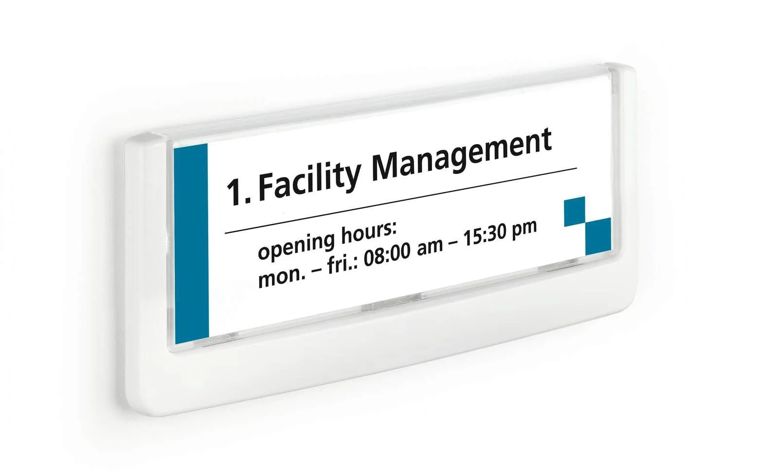 Dørskilt CLICK SIGN 149x52,5 mm hvid