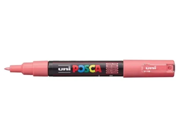 POSCA PC-1MC, Koral, Rosa, Flerfarget, 1 farger, Ekstra fin, Vann-basert blekk, Projektil spiss