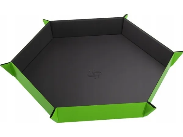 Gamegenic Magnetic Dice Tray - Hexagonal - Svart/Grønn