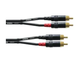 Cordial CFU 0.3 CC, 2 x RCA, Hankjønn, 2 x RCA, Hankjønn, 0,3 m, Sort