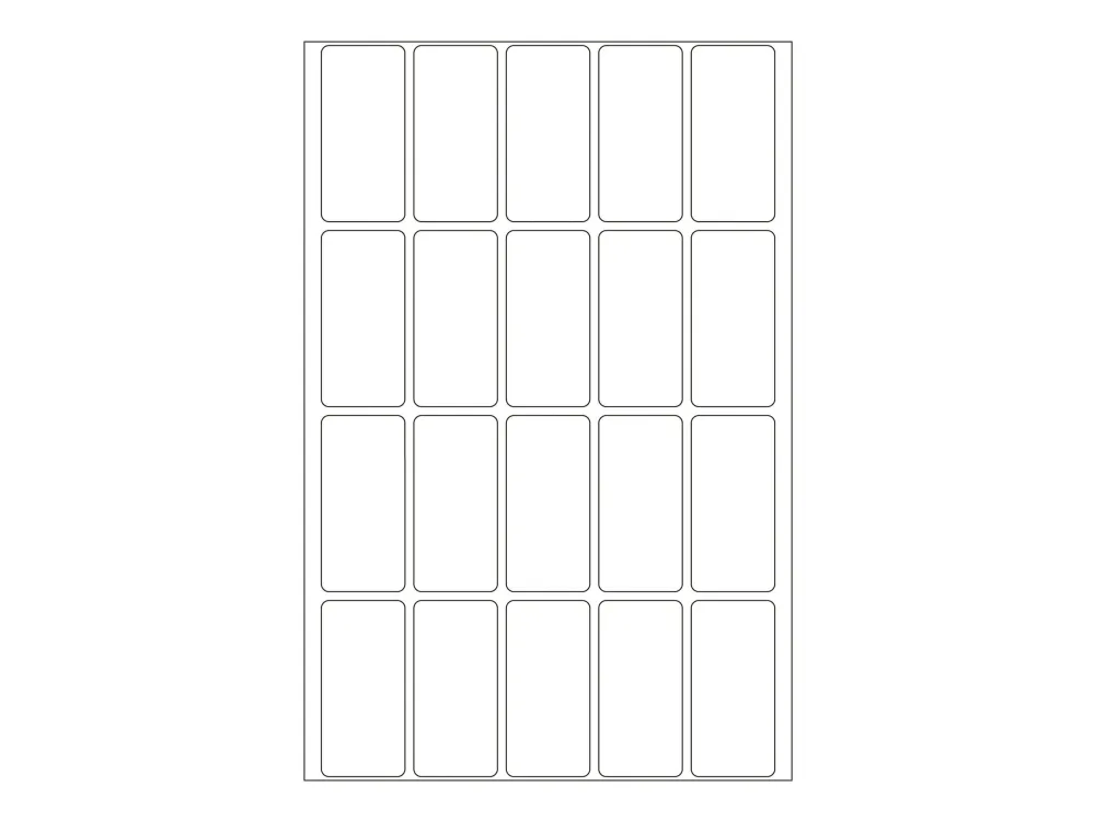 HERMA Movables - Selv-adhesiv - hvit - 19 x 40 mm 640 stk (32 ark x 20) merkelapper